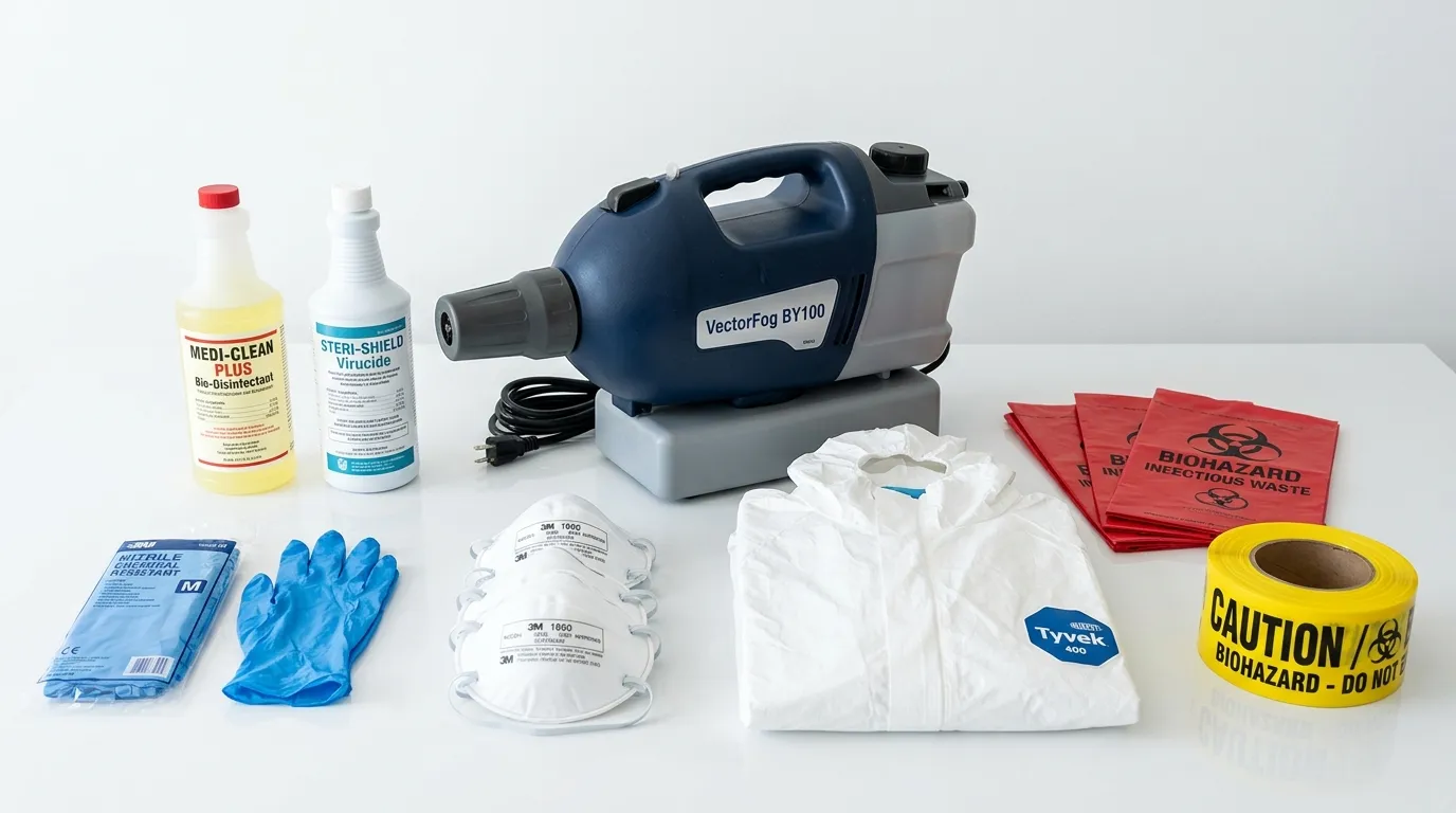 Professional biohazard remediation crew working in Shady Hills