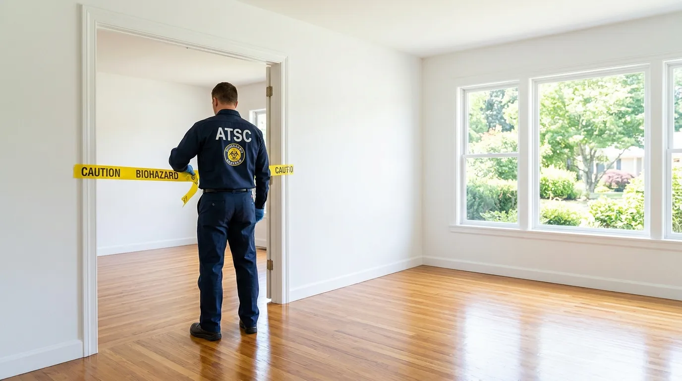 Certified biohazard cleanup crew performing Decomposition Cleanup in Shady Hills